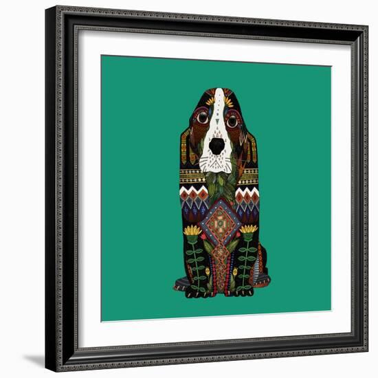 Basset Hound Jade-Sharon Turner-Framed Art Print