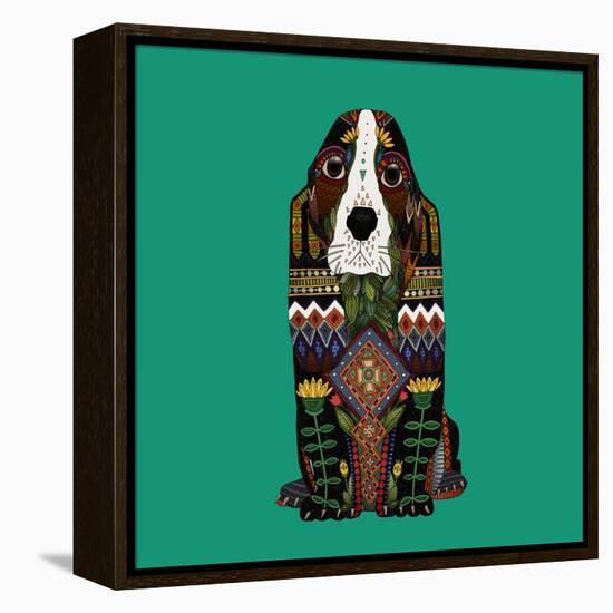 Basset Hound Jade-Sharon Turner-Framed Stretched Canvas