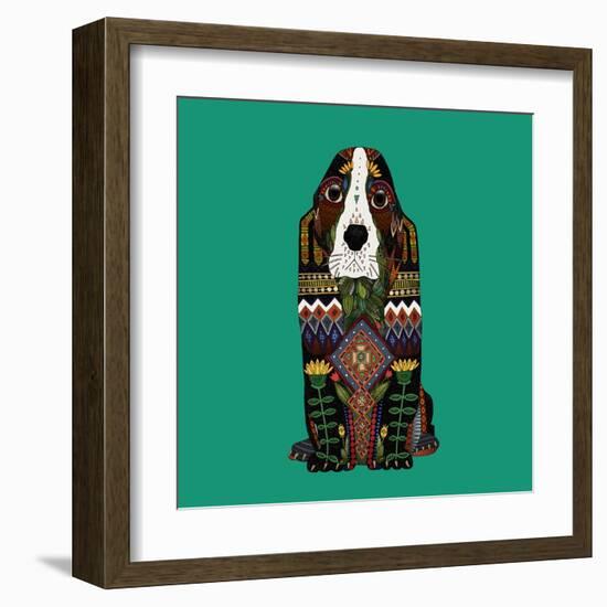 Basset Hound Jade-Sharon Turner-Framed Art Print