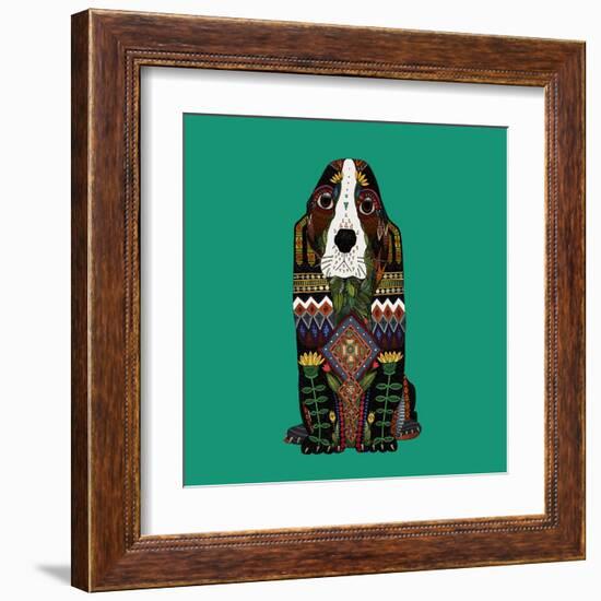 Basset Hound Jade-Sharon Turner-Framed Art Print