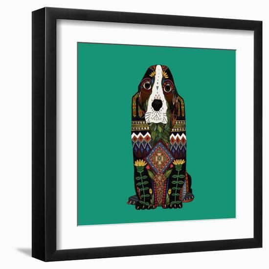 Basset Hound Jade-Sharon Turner-Framed Art Print