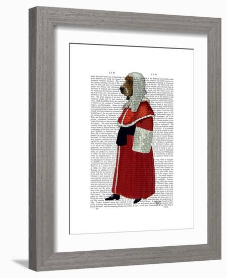 Basset Hound Judge Full-Fab Funky-Framed Art Print