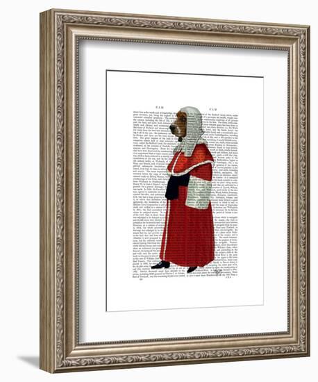 Basset Hound Judge Full-Fab Funky-Framed Art Print