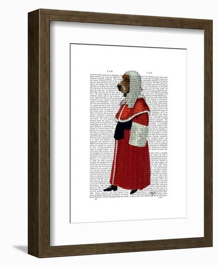 Basset Hound Judge Full-Fab Funky-Framed Art Print