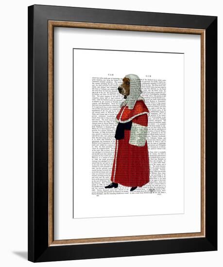Basset Hound Judge Full-Fab Funky-Framed Art Print