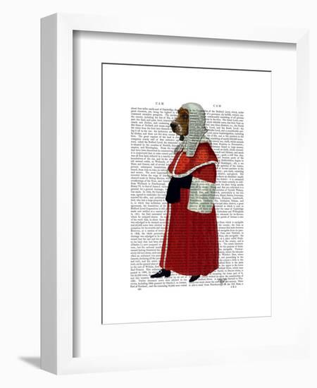 Basset Hound Judge Full-Fab Funky-Framed Art Print