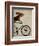 Basset Hound on Bicycle-Fab Funky-Framed Premium Giclee Print