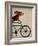 Basset Hound on Bicycle-Fab Funky-Framed Art Print