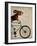 Basset Hound on Bicycle-Fab Funky-Framed Art Print