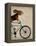 Basset Hound on Bicycle-Fab Funky-Framed Stretched Canvas