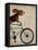 Basset Hound on Bicycle-Fab Funky-Framed Stretched Canvas