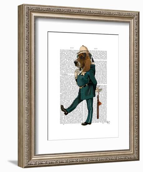 Basset Hound Policeman-Fab Funky-Framed Art Print