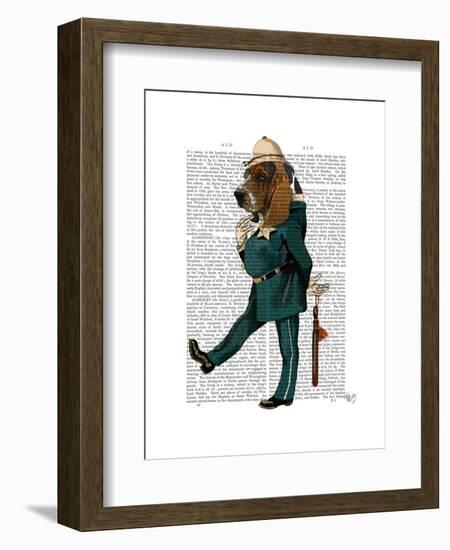 Basset Hound Policeman-Fab Funky-Framed Art Print