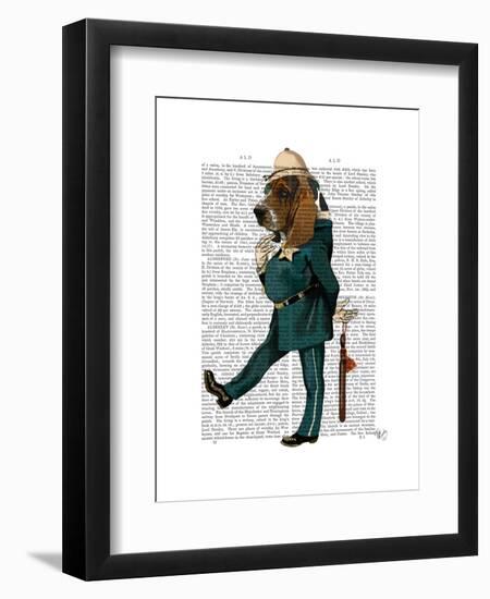 Basset Hound Policeman-Fab Funky-Framed Art Print