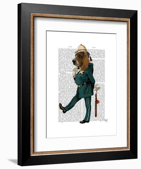 Basset Hound Policeman-Fab Funky-Framed Art Print