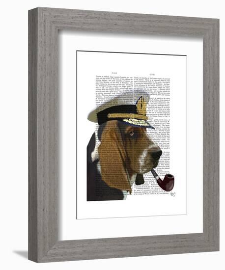 Basset Hound Sea Dog-Fab Funky-Framed Art Print