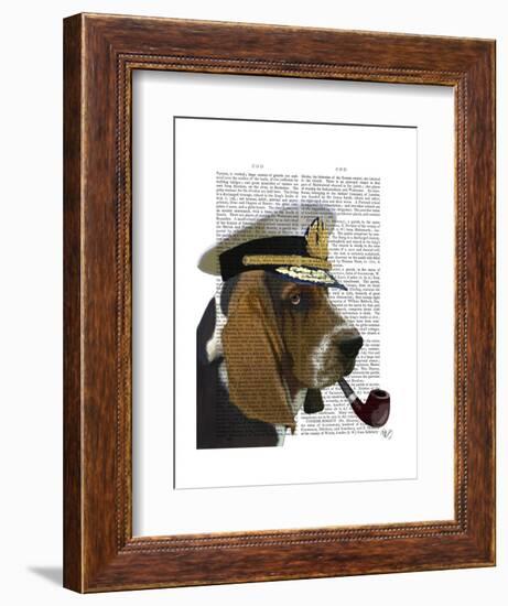 Basset Hound Sea Dog-Fab Funky-Framed Art Print