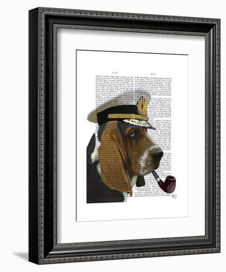 Basset Hound Sea Dog-Fab Funky-Framed Art Print