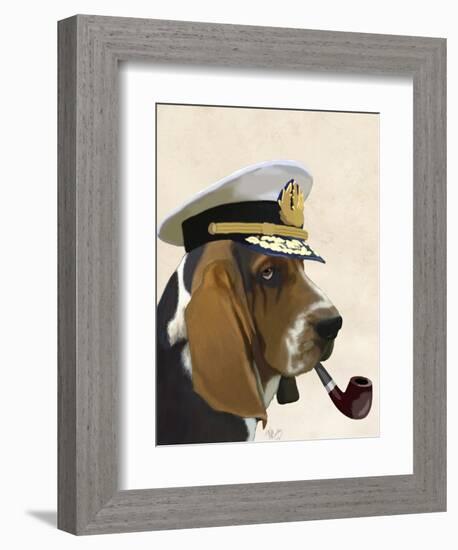 Basset Hound Sea Dog-Fab Funky-Framed Art Print