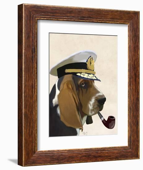 Basset Hound Sea Dog-Fab Funky-Framed Art Print