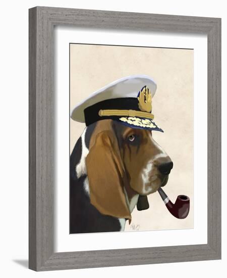 Basset Hound Sea Dog-Fab Funky-Framed Art Print