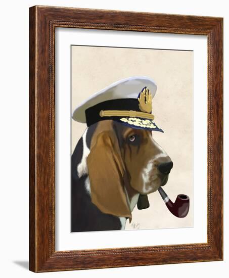 Basset Hound Sea Dog-Fab Funky-Framed Art Print