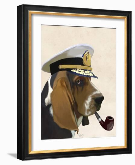 Basset Hound Sea Dog-Fab Funky-Framed Art Print