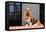 Basset Hound Sitting One Red Brick Patio-Zandria Muench Beraldo-Framed Premier Image Canvas