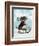 Basset Hound, Sledging-Fab Funky-Framed Art Print