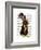 Basset Hound Steampunk Top Hat Goggles-Fab Funky-Framed Premium Giclee Print