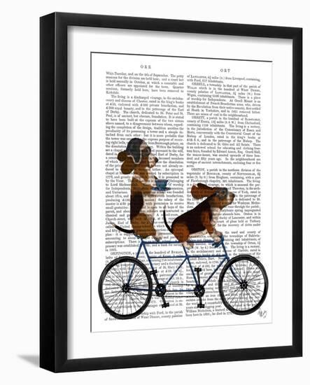 Basset Hound Tandem-Fab Funky-Framed Art Print