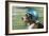 Basset Hound Wearing Goggles and Helmet-null-Framed Photographic Print