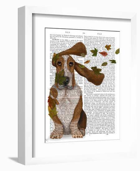 Basset Hound Windswept and Interesting-Fab Funky-Framed Art Print