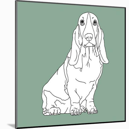 Basset Hound-Anna Nyberg-Mounted Giclee Print