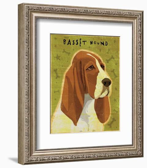 Basset Hound-John W^ Golden-Framed Art Print