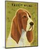 Basset Hound-John W^ Golden-Mounted Art Print