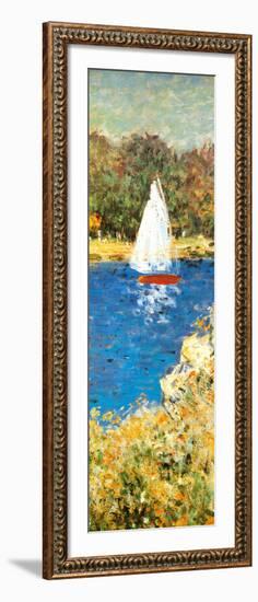 Bassin at Argenteuil (detail)-Claude Monet-Framed Art Print