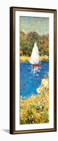 Bassin at Argenteuil (detail)-Claude Monet-Framed Art Print