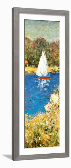 Bassin at Argenteuil (detail)-Claude Monet-Framed Art Print