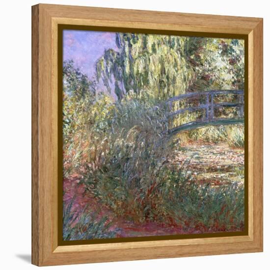 Bassin aux Nympheas et Sentier au Bord de l'Eau, 1900-Claude Monet-Framed Premier Image Canvas