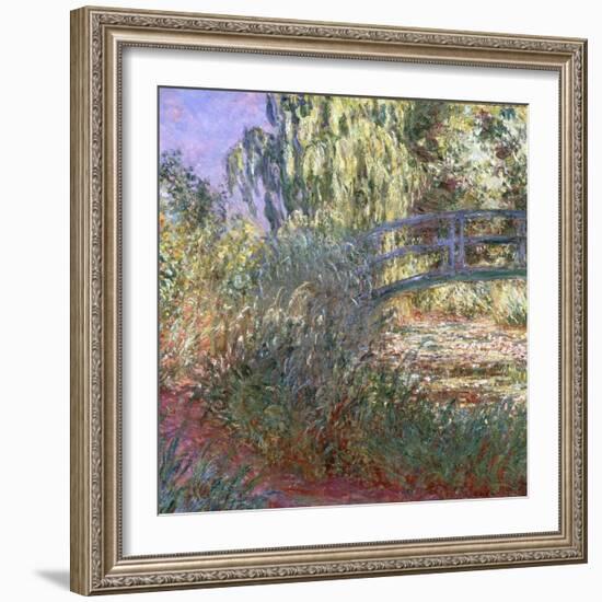 Bassin aux Nympheas et Sentier au Bord de l'Eau, 1900-Claude Monet-Framed Giclee Print