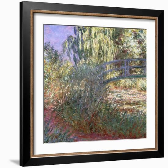 Bassin aux Nympheas et Sentier au Bord de l'Eau, 1900-Claude Monet-Framed Giclee Print