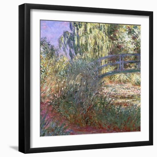 Bassin aux Nympheas et Sentier au Bord de l'Eau, 1900-Claude Monet-Framed Giclee Print