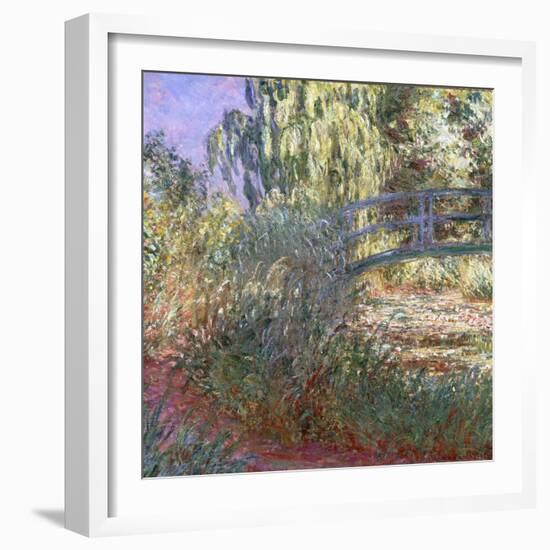 Bassin aux Nympheas et Sentier au Bord de l'Eau, 1900-Claude Monet-Framed Giclee Print