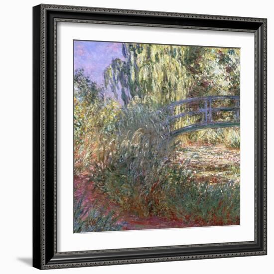 Bassin aux Nympheas et Sentier au Bord de l'Eau, 1900-Claude Monet-Framed Giclee Print