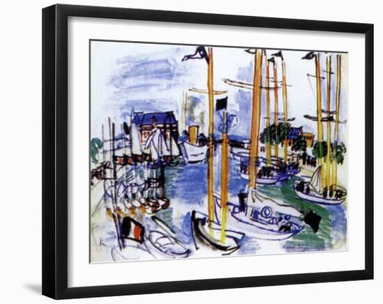 Bassin de Deauville, 1926-Raoul Dufy-Framed Art Print