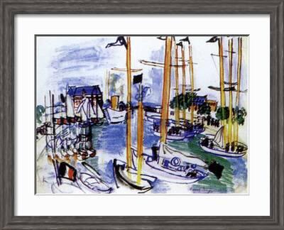 Bassin de Deauville, 1926' Art Print - Raoul Dufy | Art.com