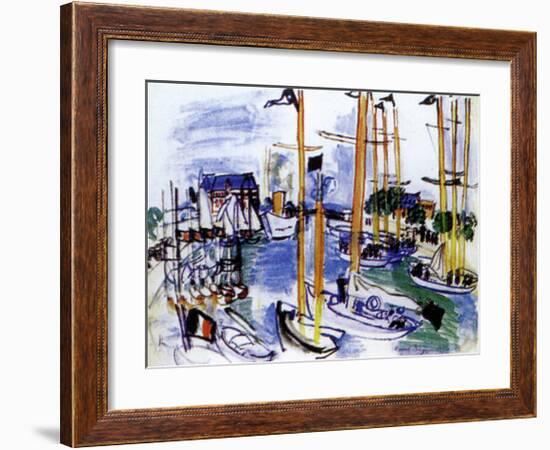 Bassin de Deauville, 1926-Raoul Dufy-Framed Art Print