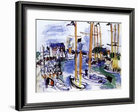 Bassin de Deauville, 1926-Raoul Dufy-Framed Art Print