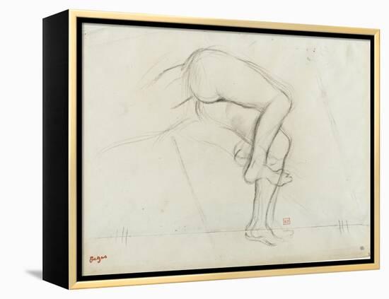 Bassin et jambes d'une figure nue, allongée-Edgar Degas-Framed Premier Image Canvas